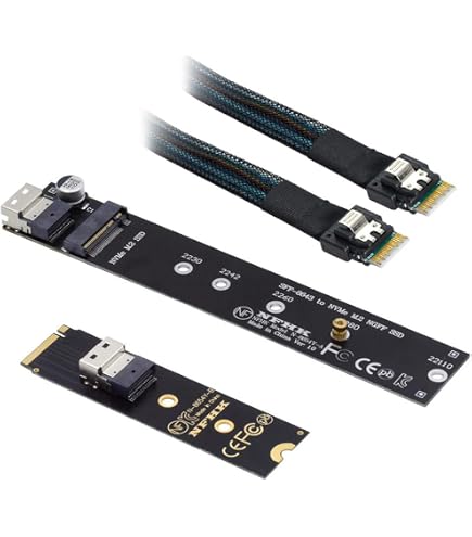 Amazon.co.jp: cablecc NGFF M-Key NVME オス-メス 延長ケーブル SFF
